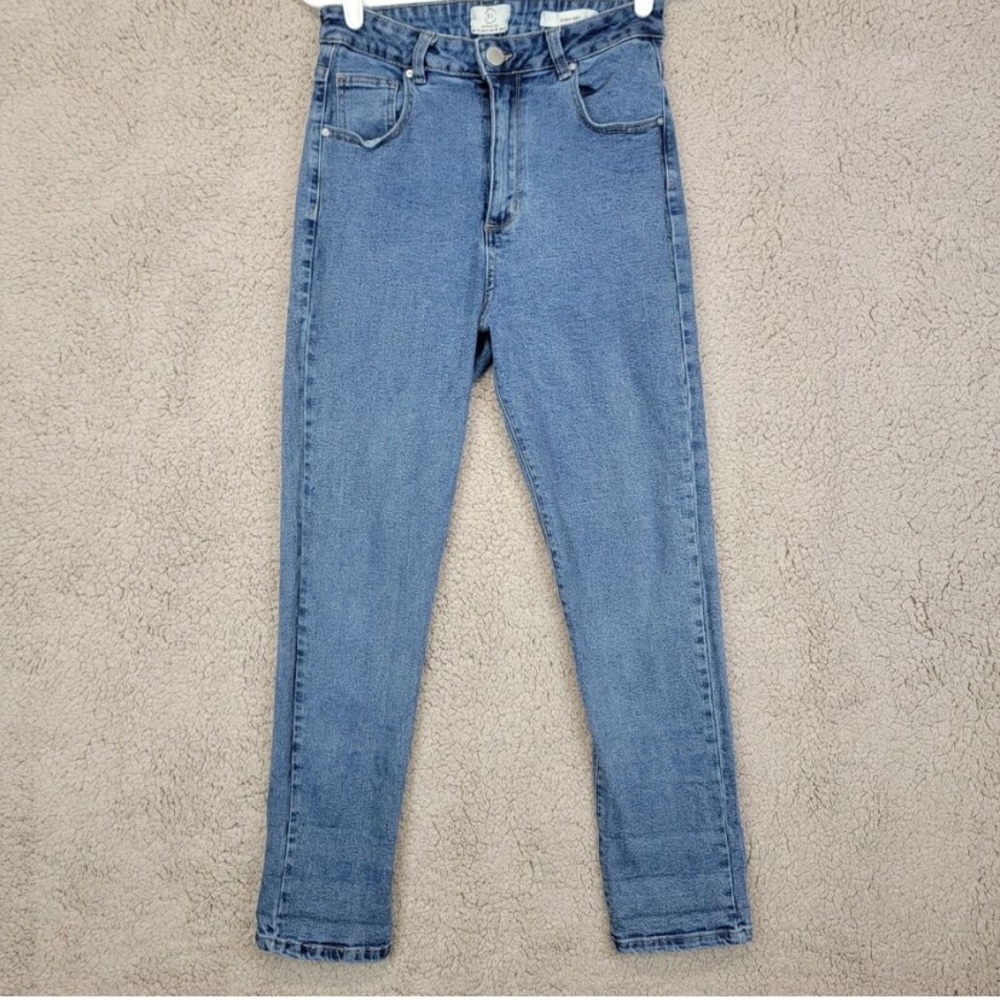 Cotton On 91 Womens 6 High 90s Waisted Hi Rise Blue Stretch Denim Mom Jeans
